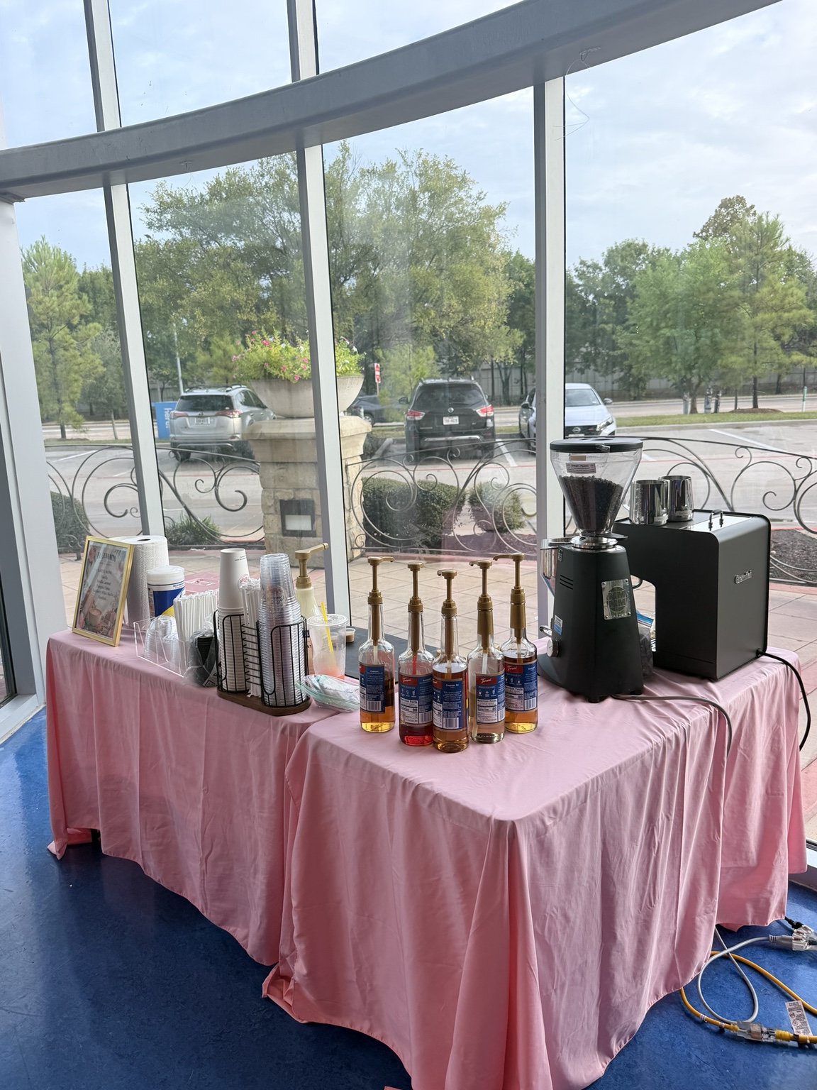 El Cubanito’s drinks and pop-up table set for an event